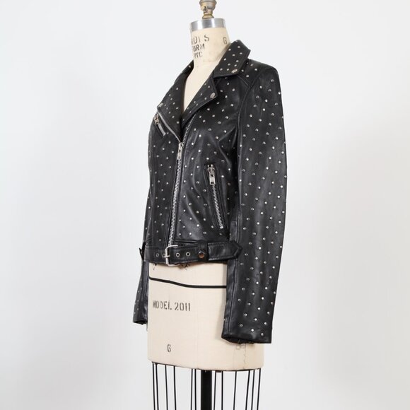 Whet Blu Claudia Studded Leather Jacket - Picture 3 of 3